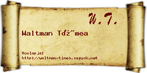Waltman Tímea névjegykártya