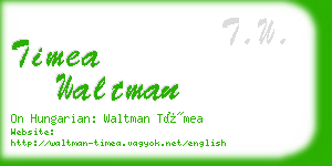 timea waltman business card